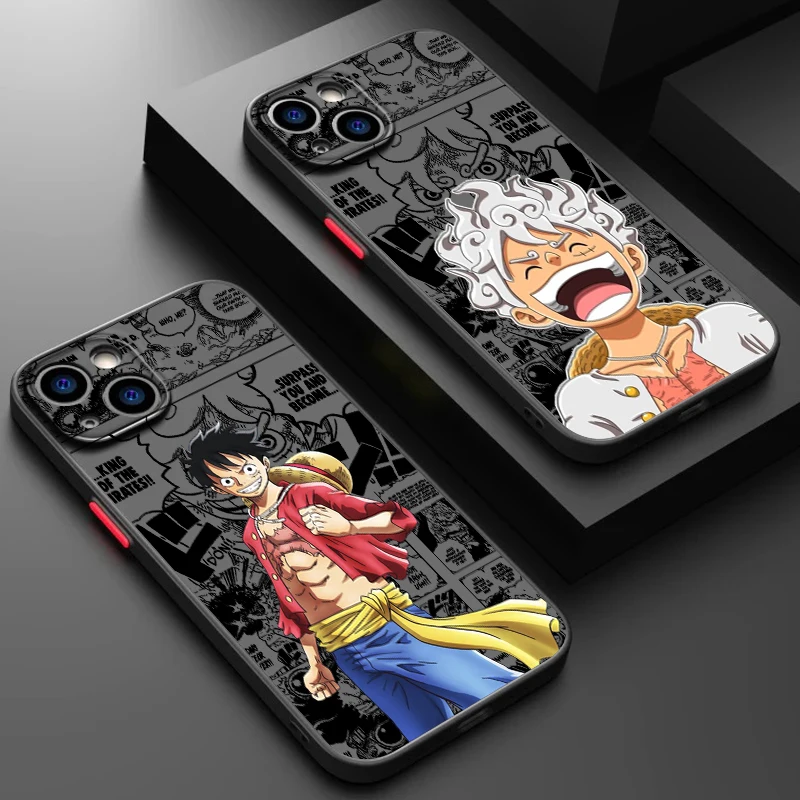 Luxury Anime One Piece Luffs Frosted Translucent For Apple iPhone 15 14 13 12 11 XS XR X 8 7 SE Pro Max Plus Mini Cover Luxury Anime One Piece Luffs Frosted Translucent For Apple iPhone 15 14 13 12 11 XS XR X 8 7 SE Pro Max Plus Mini Cover